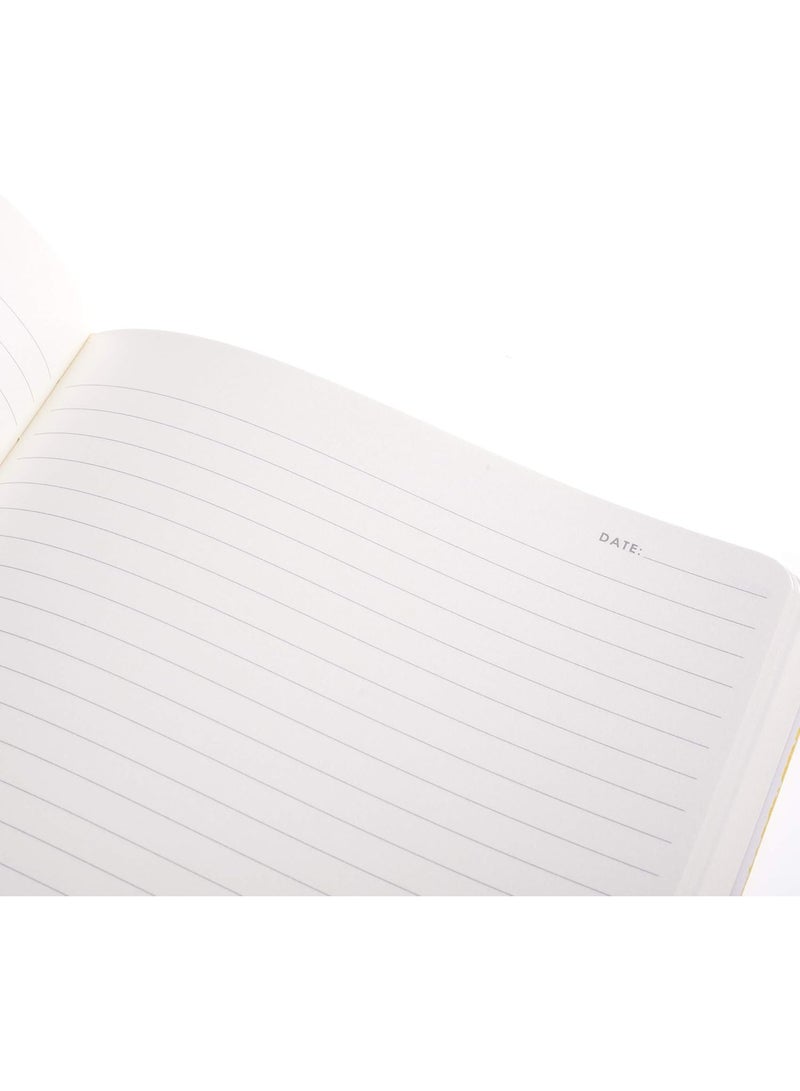 Graphique دفتر دوار من الجلد النباتي برسوم الليمون – 7” × 9” ، 192 صفحة مخططة ، مزين بالذهب على الغلاف – مثالي لتدوين الملاحظات والقوائم والمزيد - Image 3