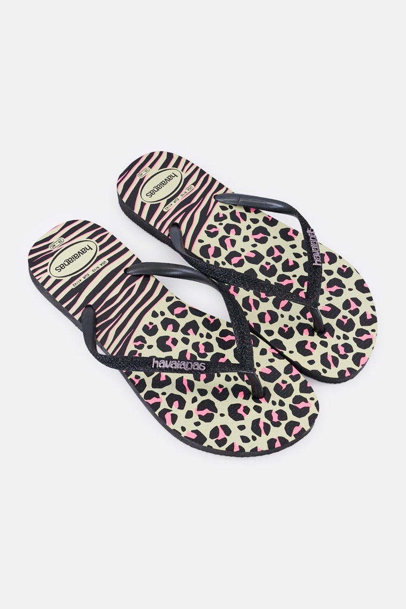 Havaianas Women SL Anim Mix FC Slip On Slippers, Multicolor - Image 2