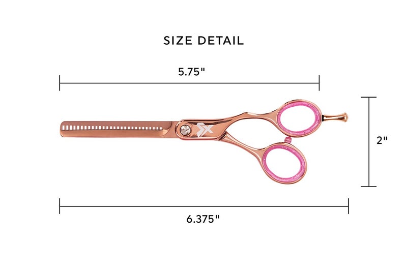 Cricket Shear Xpressions Hey Rosie 30T Professional Hair Cutting Scissors - Barber Scissors, Japanese Stainless Steel, Ideal for Stylists and Home Use, Hey Rosie - Rose Gold - Image 3