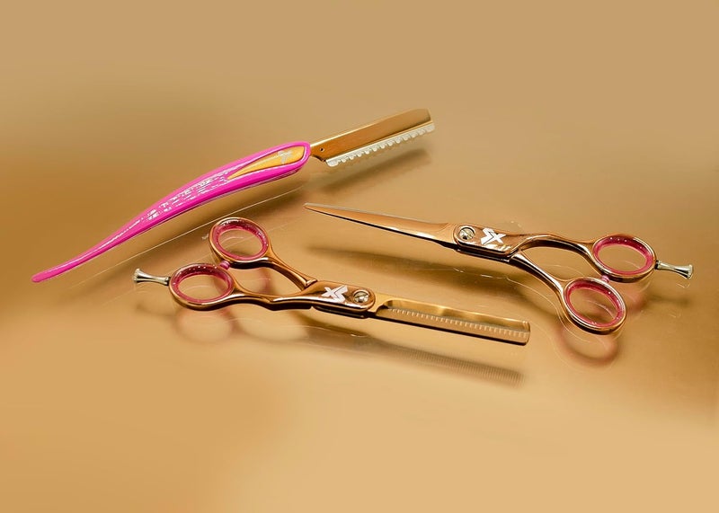 Cricket Shear Xpressions Hey Rosie 30T Professional Hair Cutting Scissors - Barber Scissors, Japanese Stainless Steel, Ideal for Stylists and Home Use, Hey Rosie - Rose Gold - Image 5