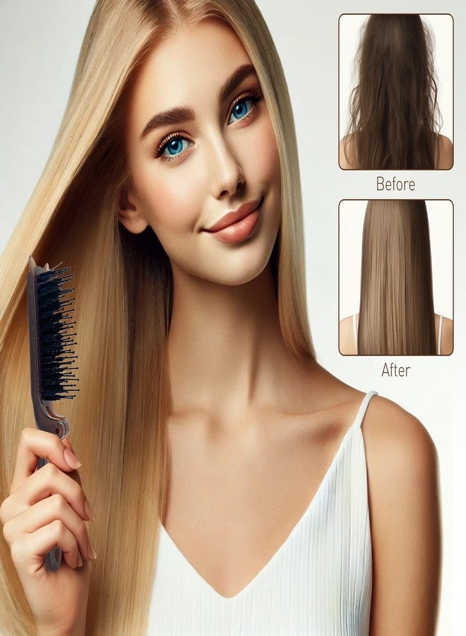 Jaasuee Travel Folding Hair Brush – Portable Pocket-Sized Boar Bristle Brush for All Hair Types, Ideal for Men, Women, and Kids, Enhances Shine, for Wet or Dry Hair - Image 4