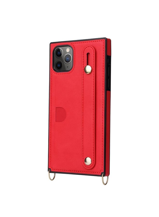 زبون جراب لهاتف iPhone 11 Pro Max مزود بحزام معصم من البولي يوريثان الحراري وغطاء واقٍ مقاوم للصدمات مع حبل كروس وحامل وفتحة للبطاقات - Image 3