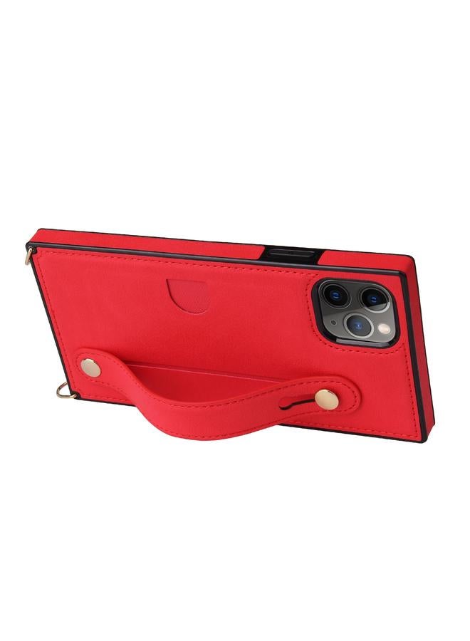 زبون جراب لهاتف iPhone 11 Pro Max مزود بحزام معصم من البولي يوريثان الحراري وغطاء واقٍ مقاوم للصدمات مع حبل كروس وحامل وفتحة للبطاقات - Image 2