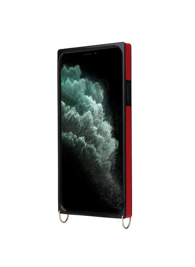 زبون جراب لهاتف iPhone 11 Pro Max مزود بحزام معصم من البولي يوريثان الحراري وغطاء واقٍ مقاوم للصدمات مع حبل كروس وحامل وفتحة للبطاقات - Image 4