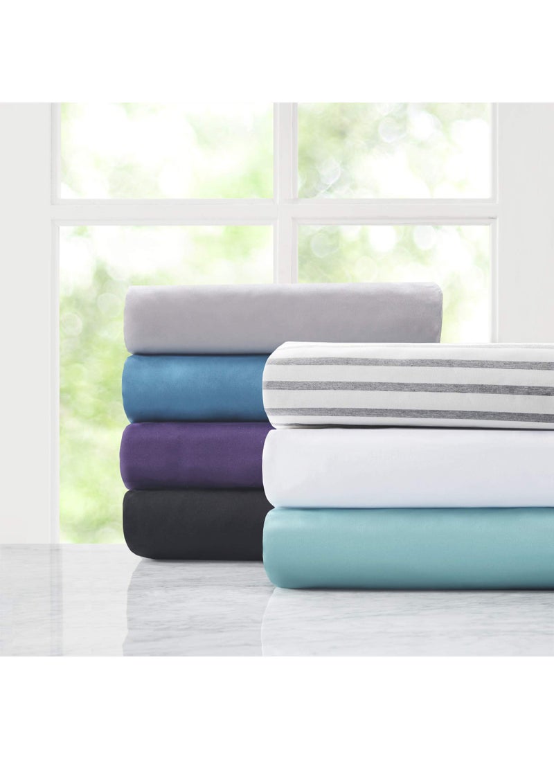 Comfort Spaces Comfort Spaces Microfiber Bed Fitted Sheet 14"" Deep Pocket  Wrinkle Resistant  All Around Elastic - Year-Round Cozy Bedding  Fitted Sheet ONLY  Full  Teal  - Image 5