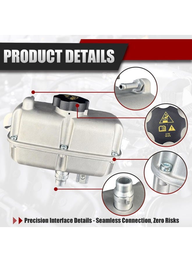 LSHDLAM Radiator Upgraded Aluminum Coolant Reservoir & Expansion Tank for 2018-2024 Jeep Wrangler - Direct Replacement for 68364312AC, 68364312AA, 68364312AB - Fits JL Models - Image 3