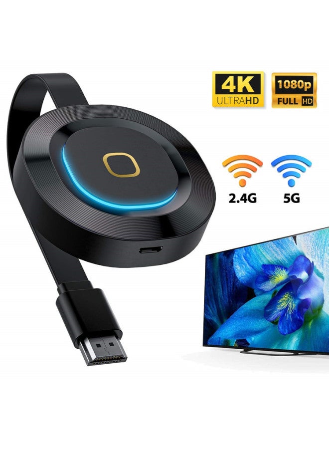 جهاز شاشة لاسلكي 5G HDMI دفع الكنز اتصال واي فاي مزدوج التردد جهاز عرض تلفزيون مسح رمز بنقرة واحدة - Image 4