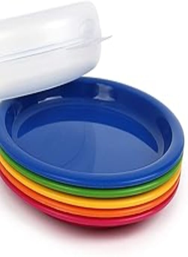 LocknLock rainbow plate 5p set, Rainbow, HPP513