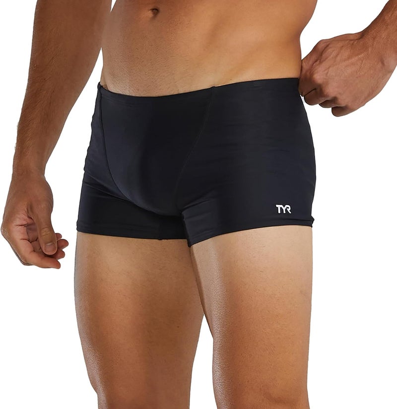 TYR Sport Men's Square Leg Short Swim Suit - Black, Size 36 - Image 2
