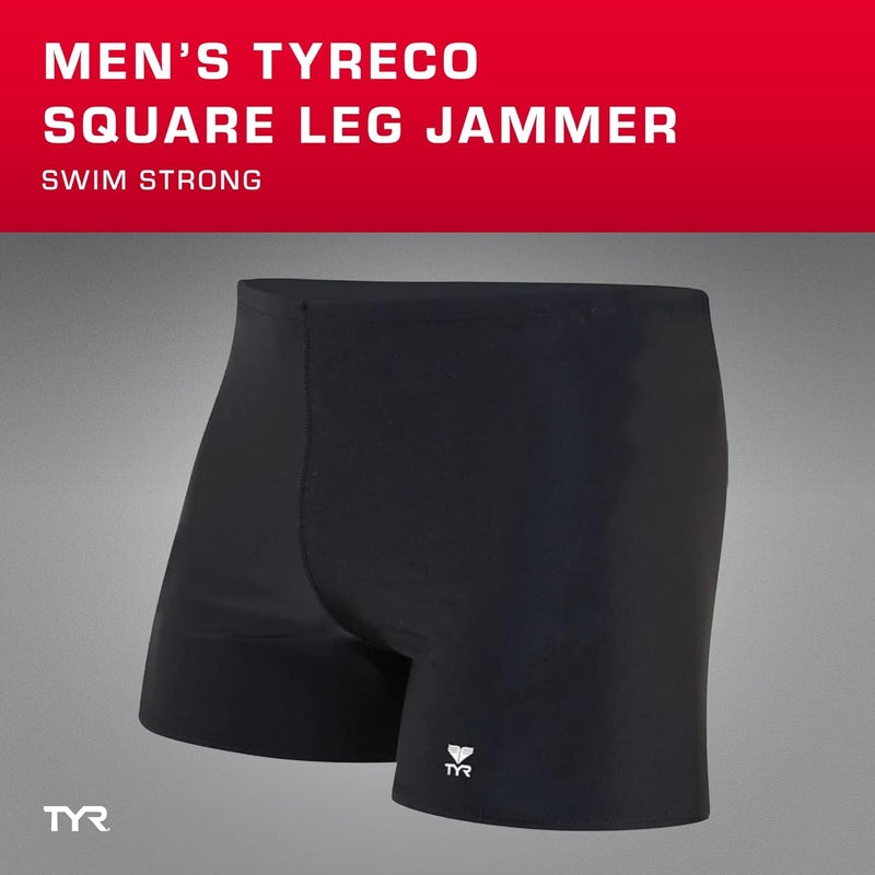 TYR Sport Men's Square Leg Short Swim Suit - Black, Size 36 - Image 5