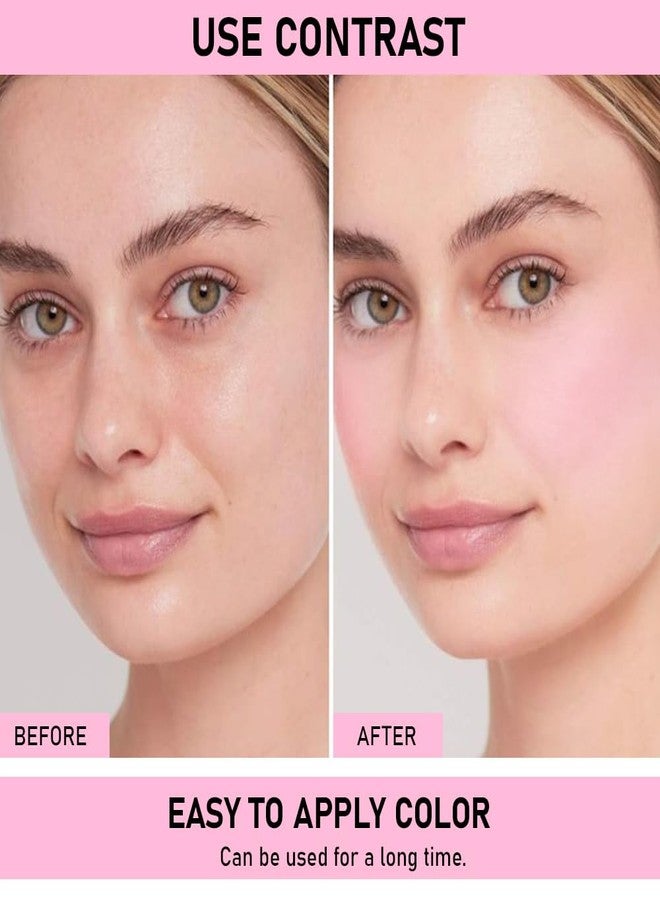 HHLTOH Face Blushes Quads, Matte Blush Makeup Palette, Light Pink Lavender Dark Pink and Mauve Cream Blushes Palette, Makeup for Older Women, Natural Pigmented Paleta de rubor 4 colores - Image 5