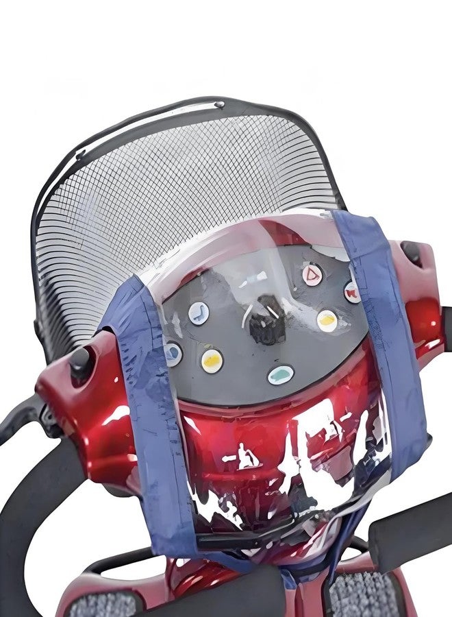 Fonakei Mobility Scooter Control Panel Cover 12"(W) Protective Tiller Panel Waterproof Rain Cover Mobility Scooter Accessories Universal Navy Blue - Image 1