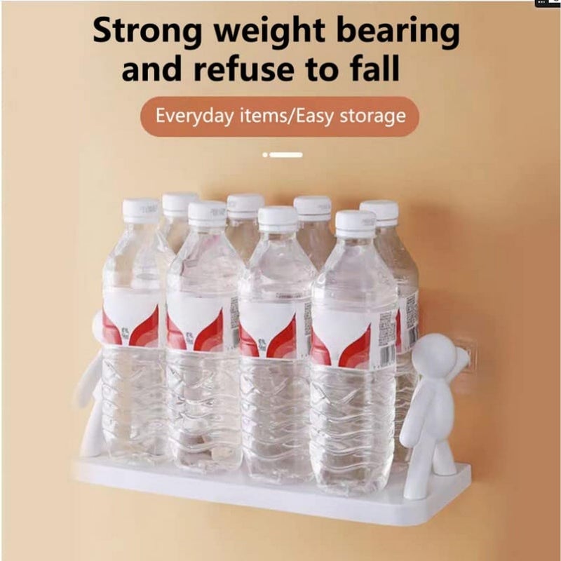 Kechen Floating Shelf Wall Mounted for Bathroom Rack self Adhesive for Storage Shelf Bathroom Organizer Without Drill Pack of 1