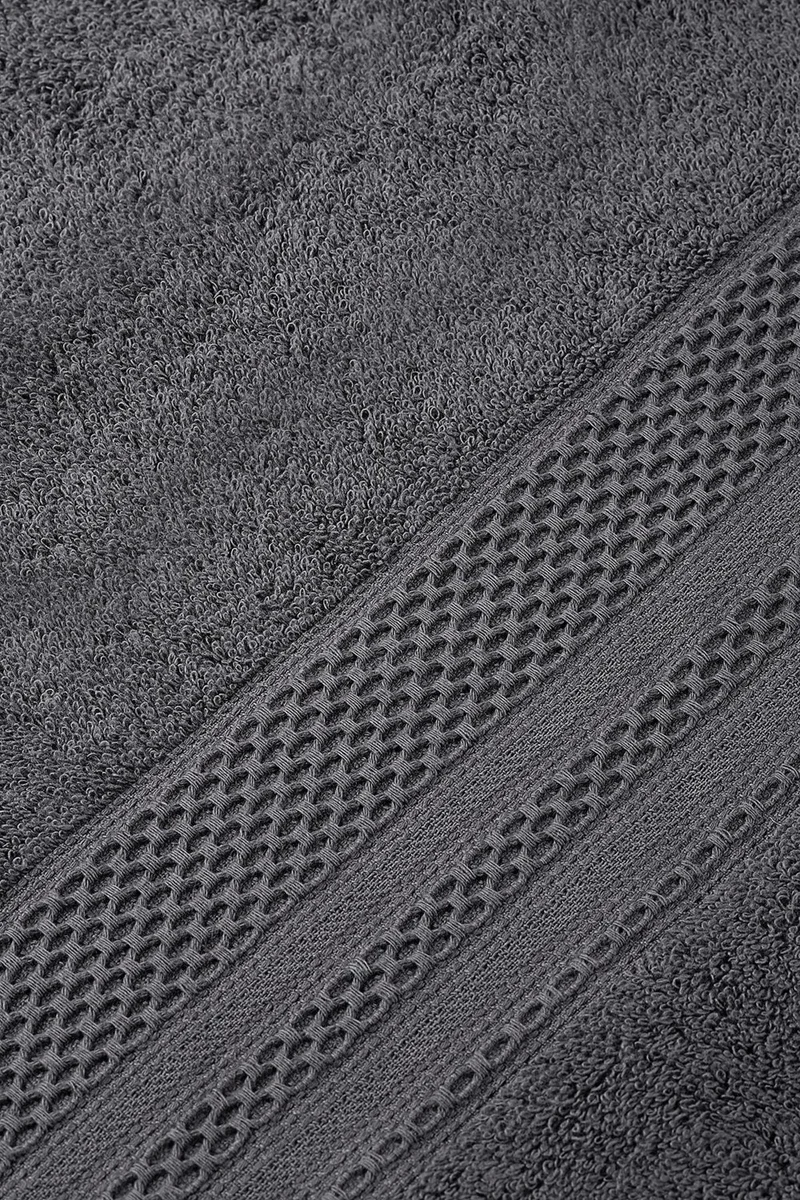 Bluenity Natural Cotton Bath Hand Towel Soft Rare 30X50 Anthracite