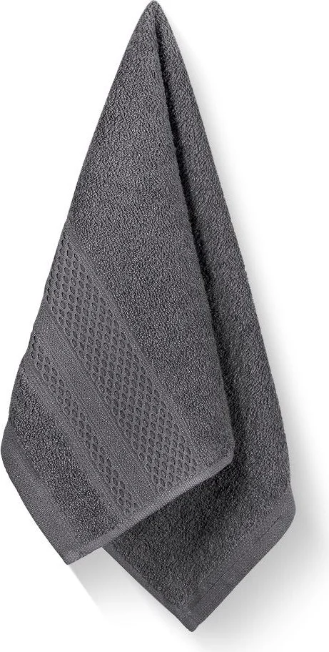 Bluenity Natural Cotton Bath Hand Towel Soft Rare 30X50 Anthracite