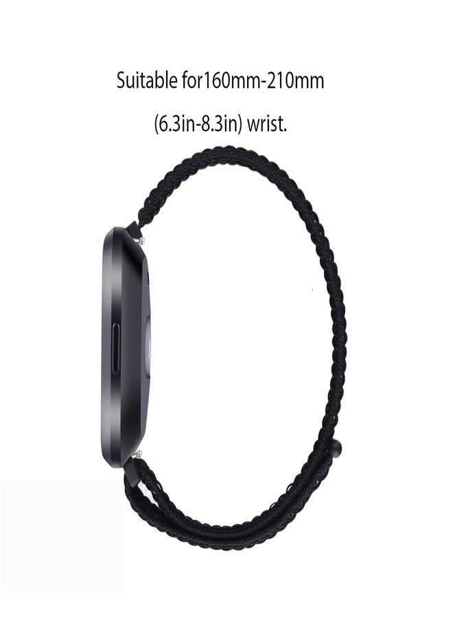 ShuYo Sport Loop Nylon Band Compatible with Fitbit Versa 4/Fitbit Versa 3 Bands/Fitbit Sense 2/Fitbit Sense, Adjustable Rugged Velcro Replacement Wristband Strap for Men Women(4 Pack) - Image 2