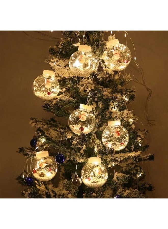 سلسلة أضواء عيد الميلاد LED، أضواء عيد الميلاد بطول 3 أمتار، مصباح زينة سانتا/رجل الثلج/شجرة عيد الميلاد (ضوء أبيض دافئ) - Image 3