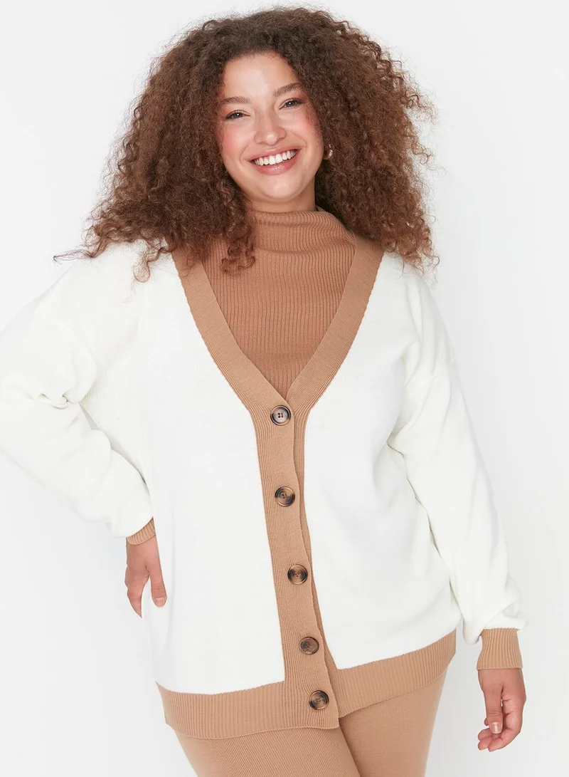 Trendyol Curve Button Detail Cardigan & Pants Set