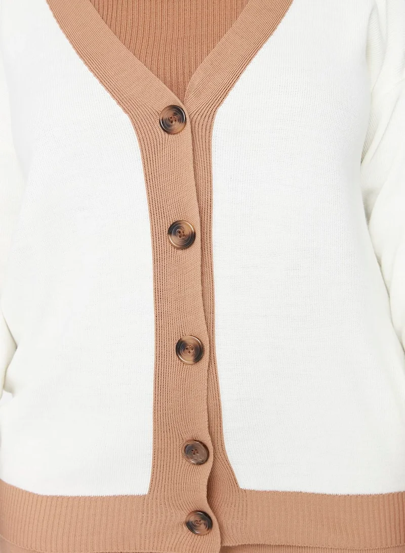 Trendyol Curve Button Detail Cardigan & Pants Set