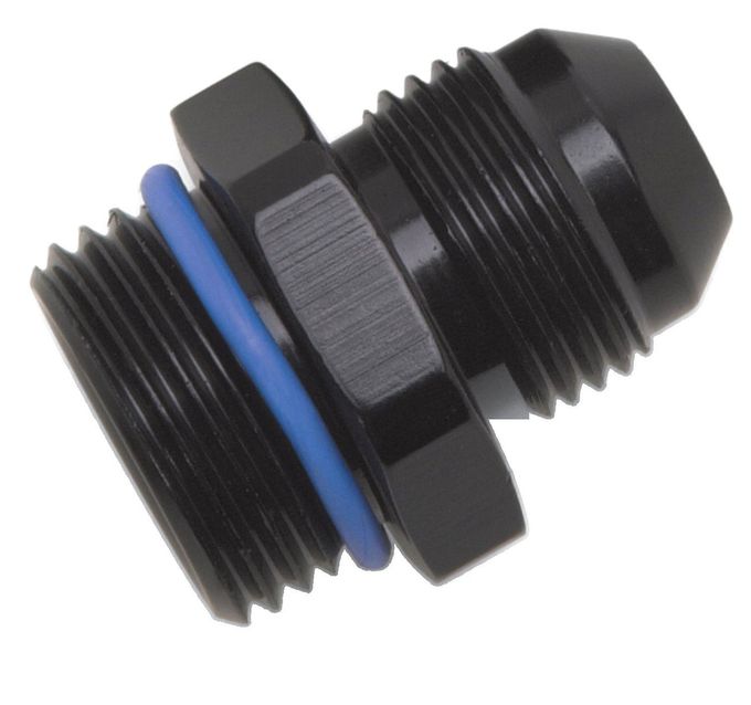 EDELBROCK /Russell 670710 Black Anodized Aluminum10AN Dry Sump/Fuel Fitting - Image 1