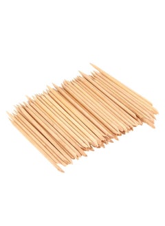 NIBEMINENT 100-Piece Nail Cuticle Pusher Beige  - Image 2