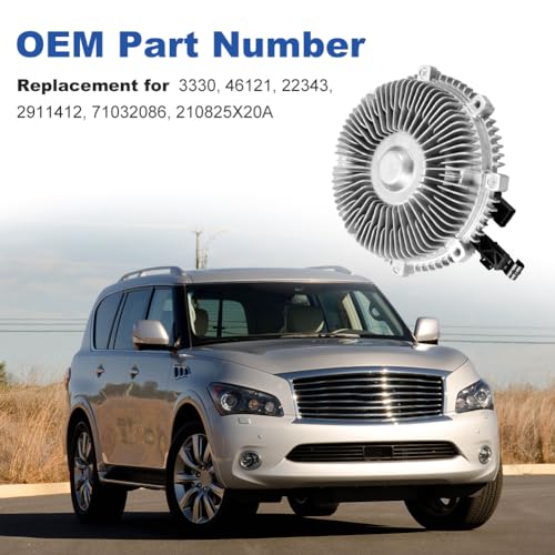 VANJING Fan Clutch Compatible with Nissan Nissan TITAN/Armada 2017-2022, NV2500 NV3500 2017-2021, TITAN XD 2016-2022, Infiniti QX80 2014-2013 QX56 2011-2013 Replacement for 210825X23A - Image 3