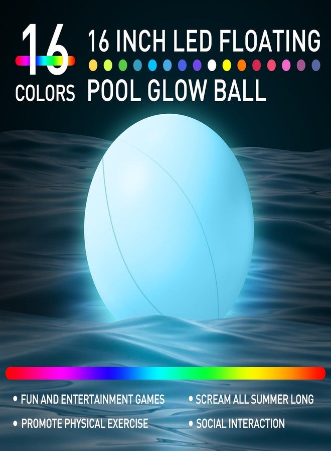 MIAOKE Pool Toys 16 Inch 5 Pack- 16 Lighting and 4 Modes LED Beach Ball with Remote Control,Suitable for Pool Games Night Summer Pool Party,Outdoor Everybody Family Games - Image 3