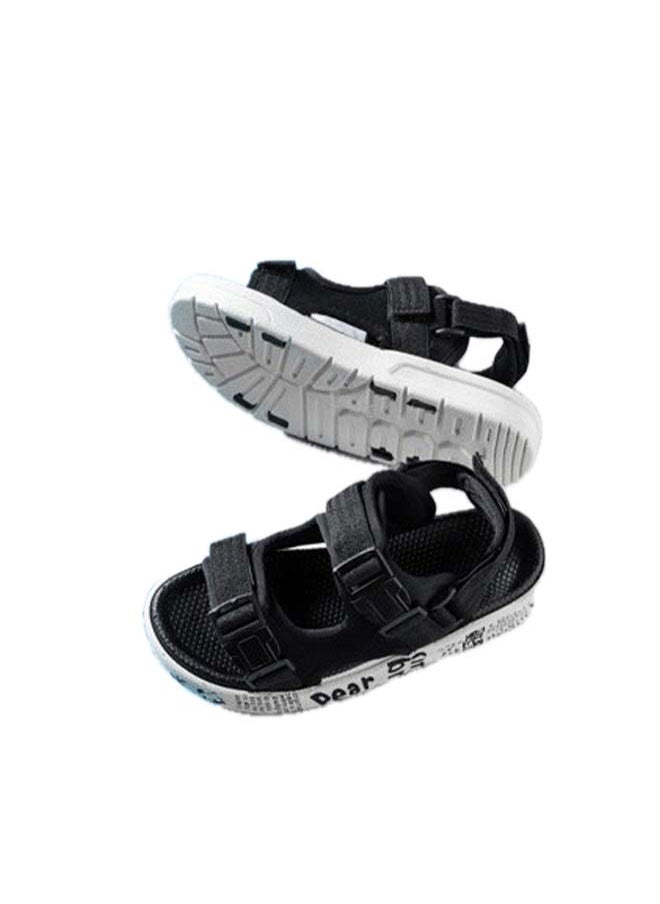 RIOXS Flat Sandal For Boys,Kids Soft Sole Open Toe Shoes,Non-Slip Water Sandals,Lightweight Walking Casual Sandals,Double Buckle Sandals,,Adjustable Back Strap Sandal For Little Big Kid Boys  - Image 1
