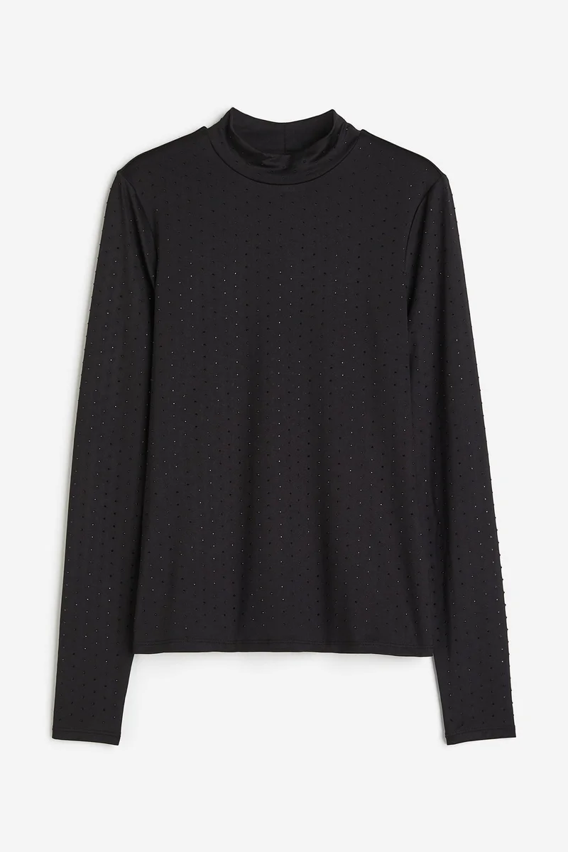 H&M Embellished Knitted Top