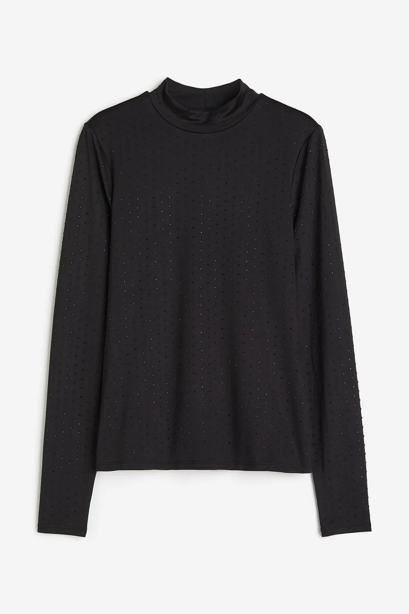 H&M Embellished Knitted Top