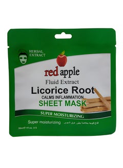 Red Apple 10 Pieces Licorice Root Face Mask Soothing and Moisturizing Made of Soft and Soothing Cotton Fibers That Adhere Perfectly to the Face  - Image 5