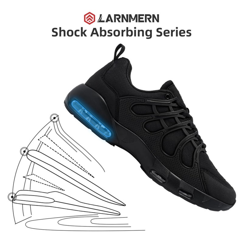 LARNMERN Waterproof Slip Resistant Work Shoes for Men Sneakers Working Chef Kitchen Restaurant Mens Slip Resistant Working Footwear Casualï¼ŒWaterproof Black 9 - Image 5