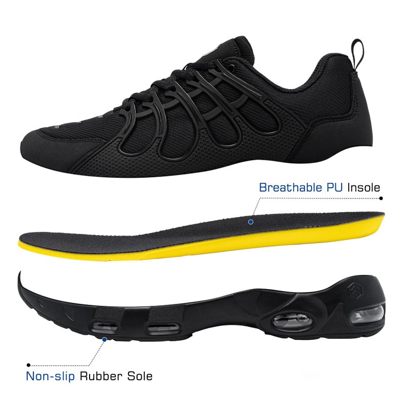 LARNMERN Waterproof Slip Resistant Work Shoes for Men Sneakers Working Chef Kitchen Restaurant Mens Slip Resistant Working Footwear Casualï¼ŒWaterproof Black 9 - Image 4