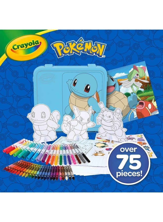 Crayola Pokémon Squirtle Coloring Art Case 71+ Pcs. Coloring Pages And Markers Gift For Kids Ages 4 5 6 7 8 - Image 4