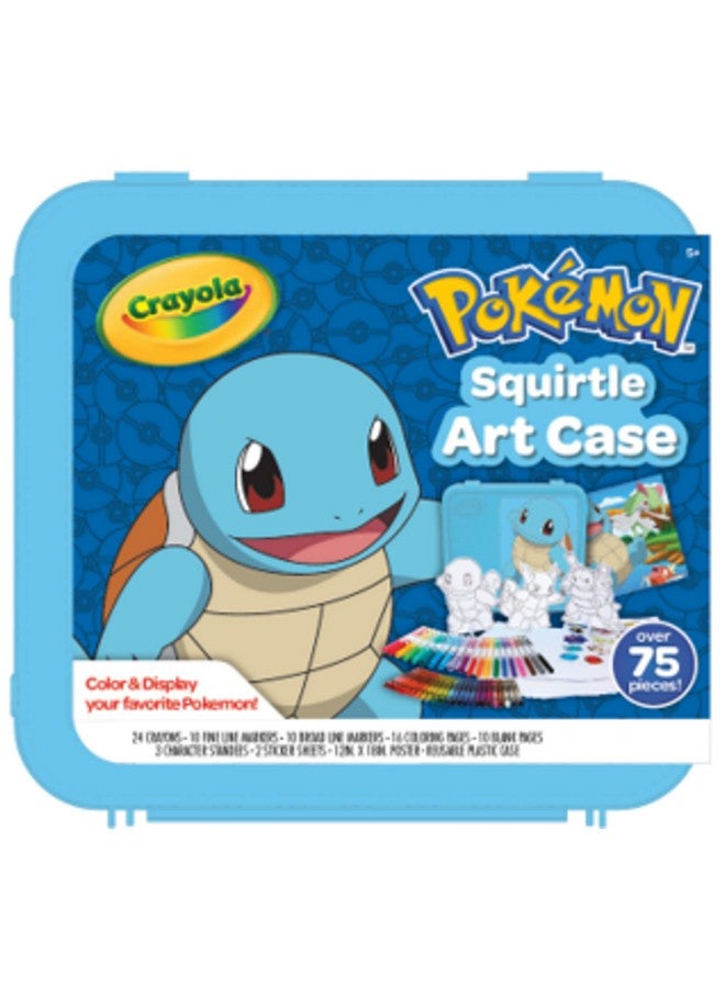 Crayola Pokémon Squirtle Coloring Art Case 71+ Pcs. Coloring Pages And Markers Gift For Kids Ages 4 5 6 7 8 - Image 2
