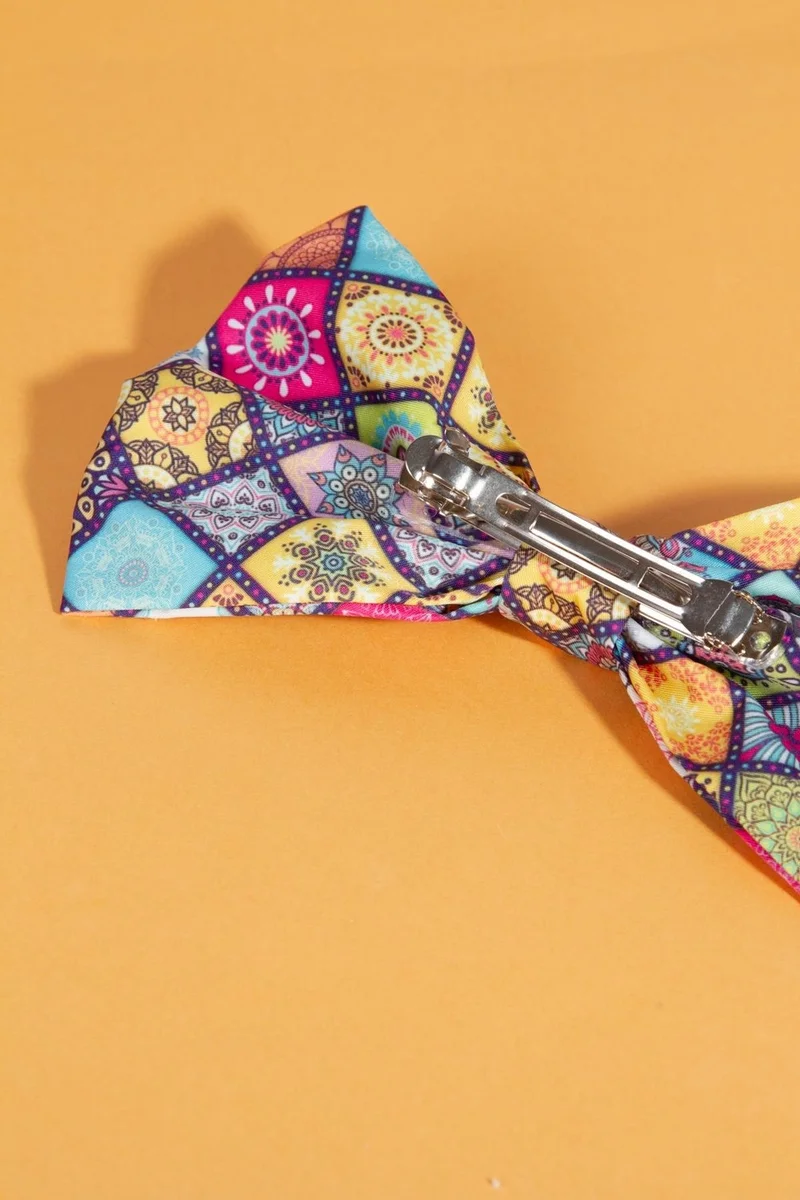 باهلس Women's Patterned Automatic Bow Buckle