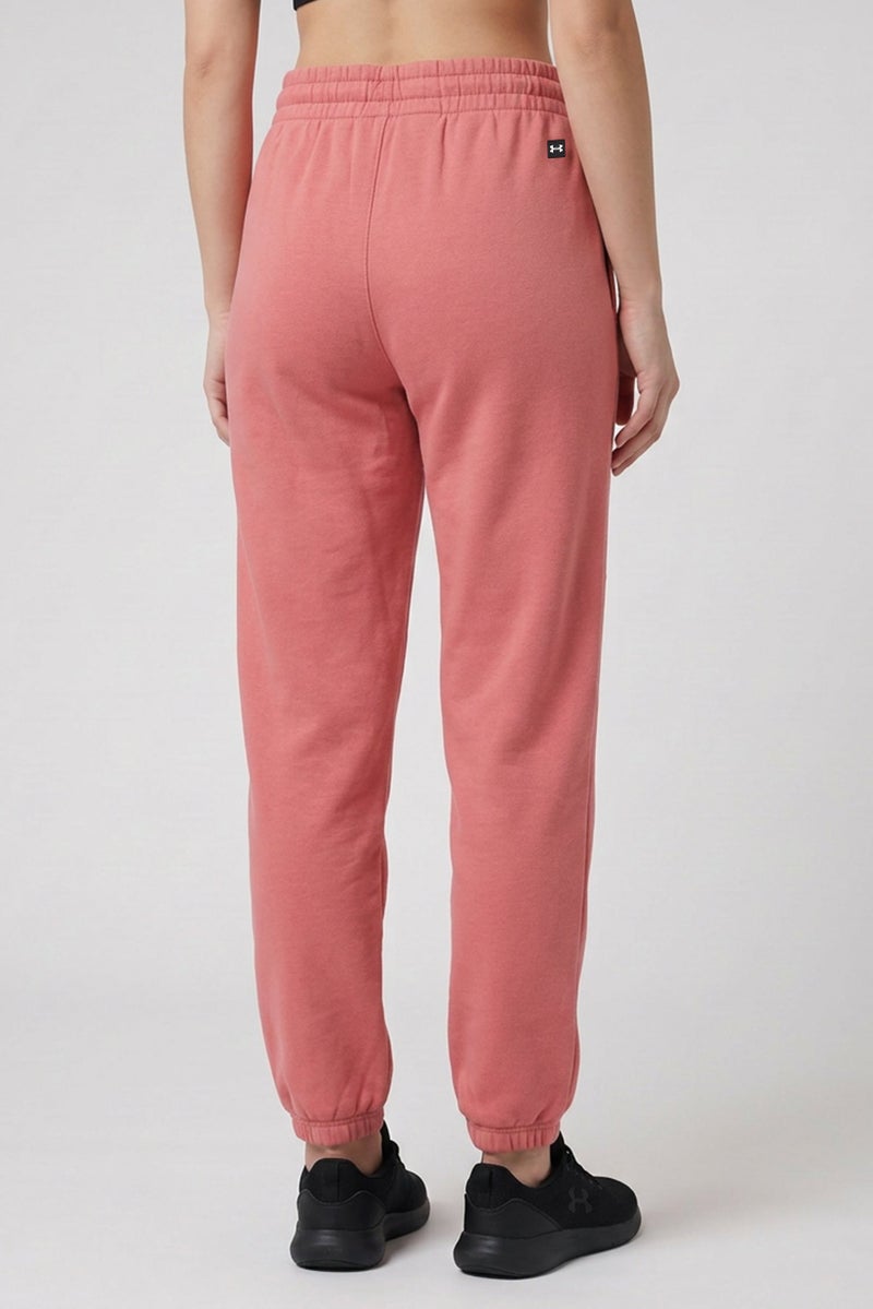 UNDER ARMOUR Women Loose Fit Project Rock Training Sweatpants, Coral - Image 4