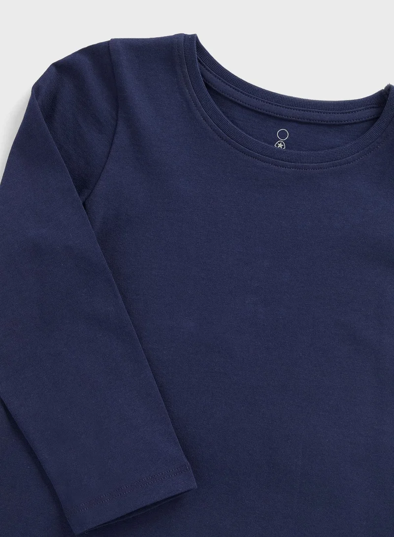 mothercare Navy Long-Sleeved T-Shirt