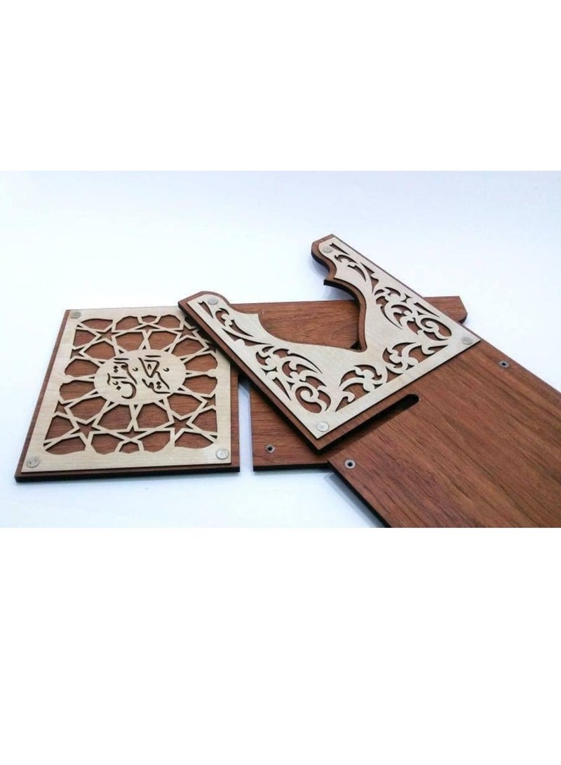 Wooden Decorated Quran Stand 40 x 20 CM  - Image 3