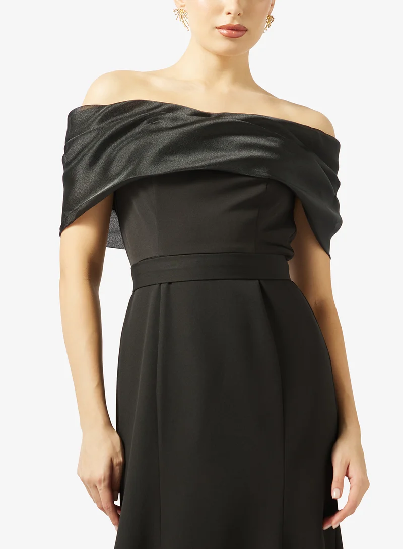 Namshi X  Off Shoulder Draped Mermaid Evening Gown for Women | Best Price UAE