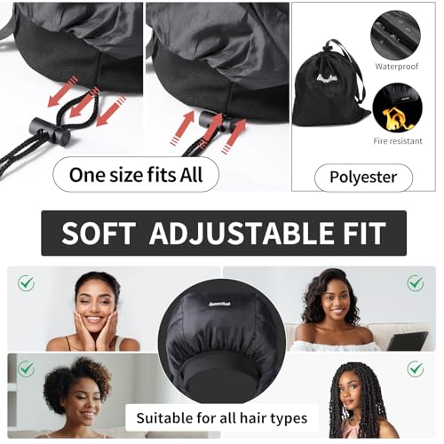 liuweihui Hooded Hair Dryer， Ideal Hair Diffuser for Curly Hair， Your Ultimate Solution - Spacious Capacity Blow Dryer Cap for Rapid Styling of Curls - Image 4
