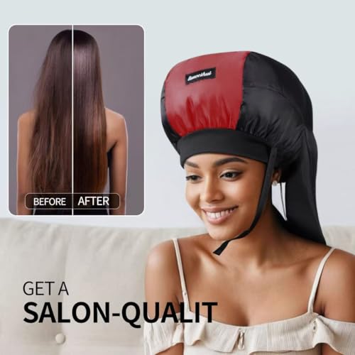 liuweihui Hooded Hair Dryer， Ideal Hair Diffuser for Curly Hair， Your Ultimate Solution - Spacious Capacity Blow Dryer Cap for Rapid Styling of Curls - Image 5