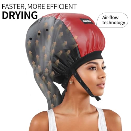 liuweihui Hooded Hair Dryer， Ideal Hair Diffuser for Curly Hair， Your Ultimate Solution - Spacious Capacity Blow Dryer Cap for Rapid Styling of Curls - Image 2