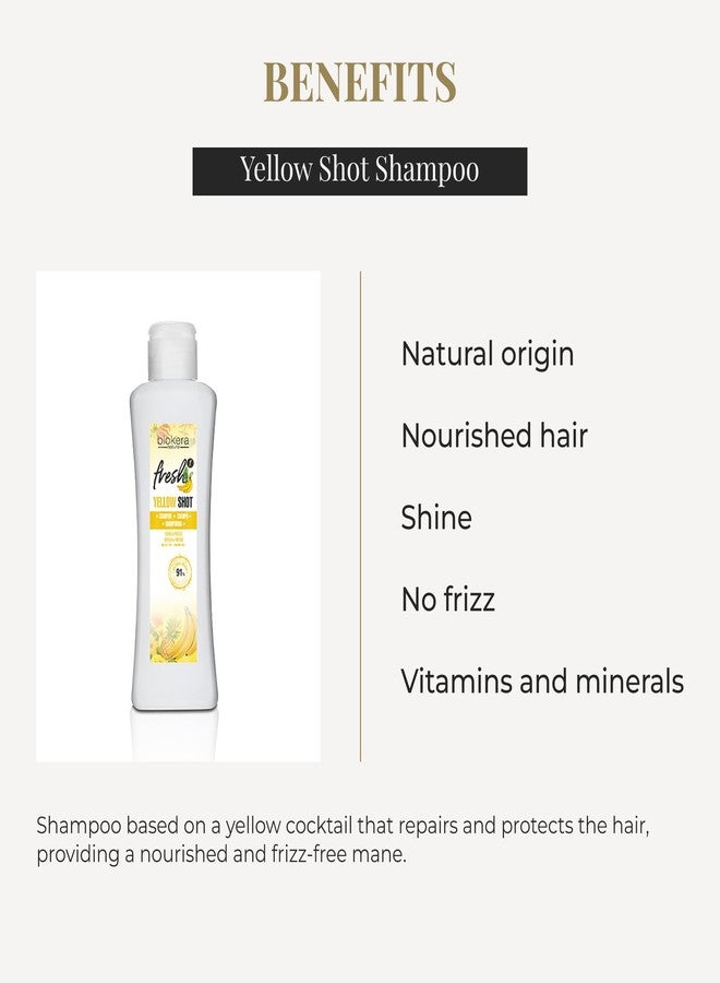 SALERM - Repair Shampoo Yellow Shot - Biokera Fresh - 300 ml - Repairs and Protects - For Shiny, Frizz-Free Hair - Sulfate-Free and Paraben-Free Shampoo - Image 3