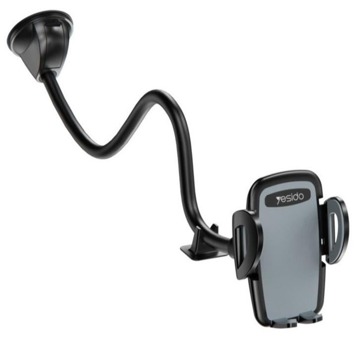 Yesido حامل الهاتف بزاوية 360 درجة من ييسيدو C108 مع كوب شفط لزجاج السيارة (أسود) - Image 1