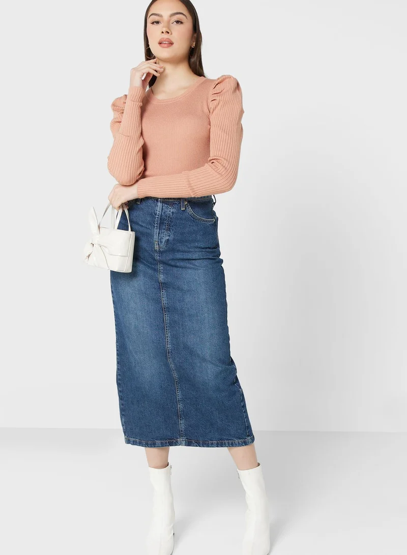 ELLA Puff Sleeve Sweater