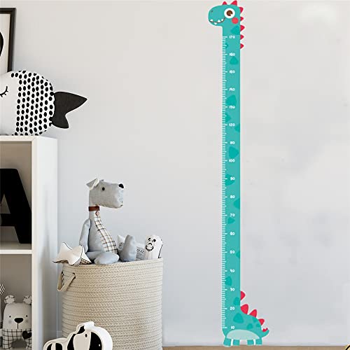 DEKMILE Green Dinosaur Vinyl Self-Adhesive Growth Chart Decal for Kids Room Bedroom Nursery Wall Decor StickerRemovable Baby Height Measure Mural 10cm to 170cm - Image 3