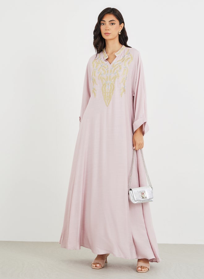 أميرة جلابية - مزينة بتفاصيل مطرزة - Image 3