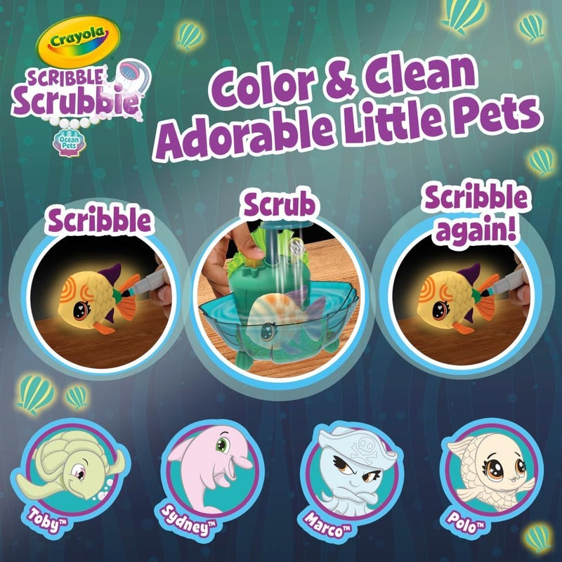 Crayola Scribble Scrubbie Glow Lagoon Pets, Sea Animal Toys, Gifts For For Boys & Girls, 3+ - Image 5