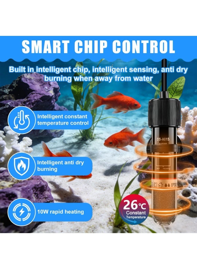 NajmStyle USB Fish Tank Heater 10W Submersible Heating Rod Auto 26C Control for Small Aquariums Turtles - Image 2